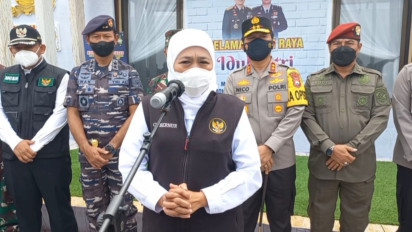 Pastikan Pelayanan Mudik Lebaran Aman, Sehat dan Selamat, Gubernur Jatim Cek Pos Pengamanan