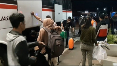 Sebanyak 31.140 Pemudik Sudah Tiba di Terminal Guntur Garut