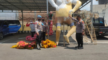 Takbir Keliling Dilarang, Polisi di Pati Sita 6 Ogoh-ogoh untuk Malam Takbiran