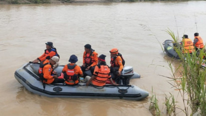 Tim SAR Masih Cari 2 Bocah yang Tenggelam di Sungai Tuntang Kabupaten Grobogan