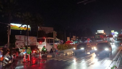Malam Takbiran, Lalu Lintas di Simpang Gadog Arah Puncak Lancar