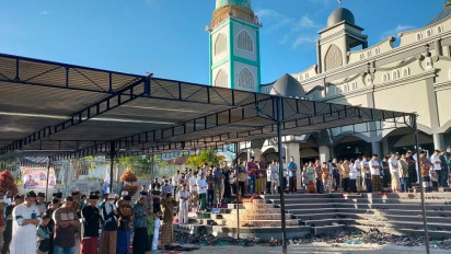 Khusyuknya Sholat Idul Fitri di Ruteng dan Pesan Ketua MUI Manggarai yang Bikin Adem