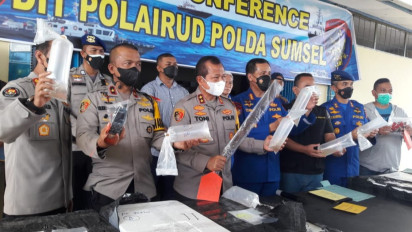 Gunakan Kapal Hantu Enam Penyelundup Baby Lobster Asal Batam Ditangkap Dua Ditembak  Polda Sumsel.