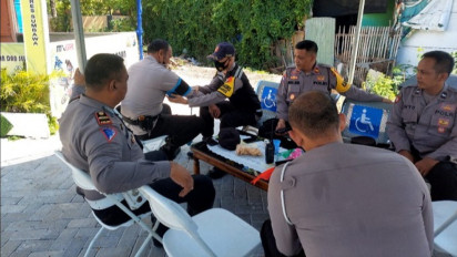 Dokkes Polres Sumbawa Lakukan Pengecekan Kesehatan Petugas Operasi Ketupat Rinjani 2022