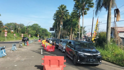 Jalur Puncak dari Arah Jakarta Ditutup Hingga Pukul 12.00
