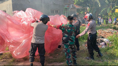 Polisi Razia Balon Udara Liar yang Akan Diterbangkan Warga Pekalongan