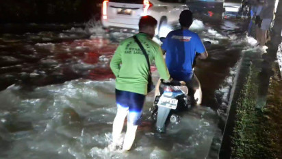 Hujan Deras Selama 3 Jam Guyur Binjai, Jalinsum Tergenang Air