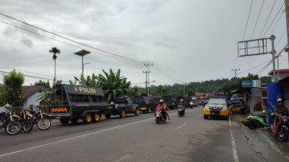 Ratusan TNI-Polri Amankan Manokwari Jelang Pelantikan  Pejabat Gubernur Papua Barat