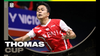 Semifinal Thomas Cup 2022: Indonesia 1-0 Jepang, Ginting Kalahkan Kento Momota