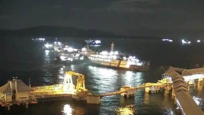 KMP Trisila Bakti 2 dan KMP Gerbang Samudera 2 Bertabrakan di Pelabuhan Ketapang Banyuwangi