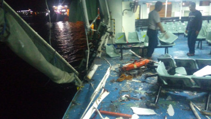 2 Penumpang Luka-luka Akibat Tabrakan Kapal Ferry di Pelabuhan Ketapang Banyuwangi