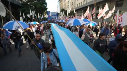 Ribuah Aktivis Gelar Aksi Protes Soal Inflasi dan Utang Pemerintah Argentina