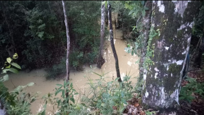 Air Sungai Jabung Keruh, Diduga Tercemar Limbah Perusahaan Batu Bara