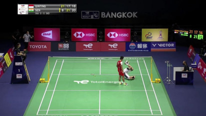Meski Kalah, Anthony Ginting Sempat "Headshot" Lakshya Sen Hingga Jatuh Bangun
