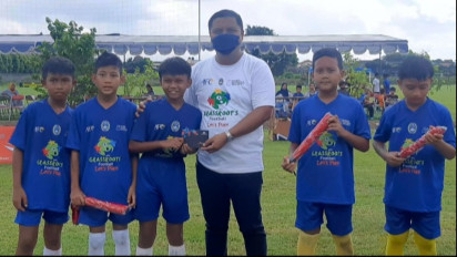 DIY Tuan Rumah AFC Grassroots Day 2022, 100 Anak Berlatih di Lapangan Kenari Yogyakarta