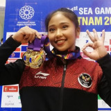 Atlet Senam Indonesia Rifda Irfanaluthfi Fokus Jalani Pemulihan Cedera ACL Jelang Kejuaraan Dunia Senam Artistik Jakarta 2025