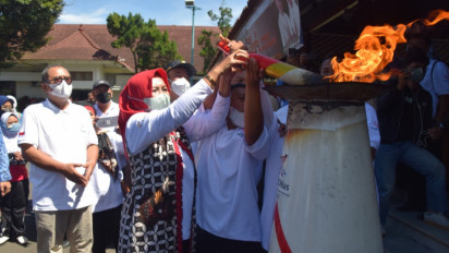Estafet Obor Virtual Special Olympics Indonesia Tiba di Kabupaten Banyumas