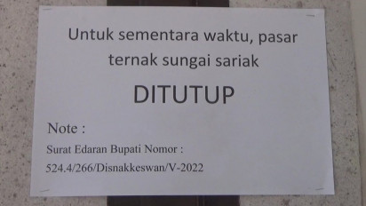 Wabah PMK, 6 Lokasi Pasar Ternak di Padang Pariaman Ditutup Mulai Hari Ini
