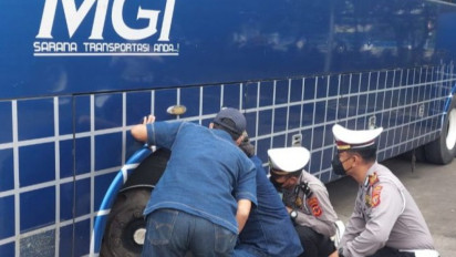 Polres Sukabumi Lakukan Pemeriksaan Kelayakan Operasional Angkutan Umum