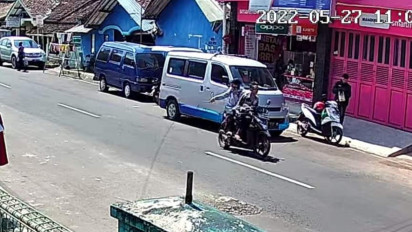 Aksi Pembacokan Terhadap Pelajar di Sukabumi Oleh Kelompok Bermotor Terekam CCTV