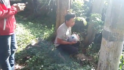 Gempar, Bayi Ditemukan di Kantong Kresek di Bawah Pohon Besar di Songgoriti