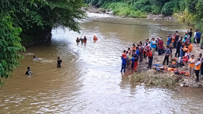 Bocah Tenggelam yang Sempat Hilang di Sungai Cipelang Sukabumi Ditemukan Meninggal Dunia