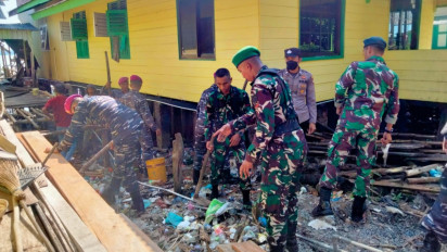 Serbuan Teritorial Lantamal IV Bantu Warga Maritim Terdampak Pandemi