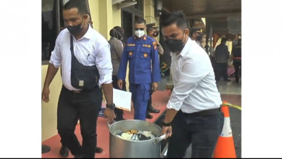 Polisi Tanjungbalai Sumut Musnahkan 4136 Gram Sabu Hasil Seludupan dari Malaysia