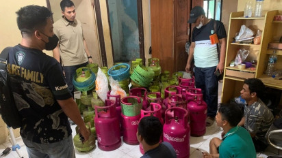 Polisi Grebek Rumah Kontrakan yang Digunakan Bisnis Elpiji Oplosan