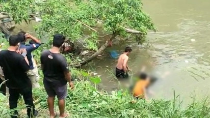Dua Bocah Temukan Pria Tanpa Identitas Tewas Mengambang di Sungai Deli