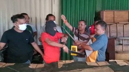 Polisi Gelar Rekonstruksi Pembunuhan di Pasar Atas Bungo, 17 Adegan Diperagakan