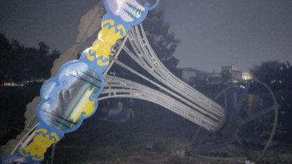 Wahana Permainan Pasar Malam di Semarang Ambruk, Polisi Turun Tangan