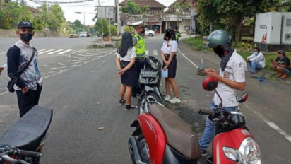 Konvoi Kelulusan, Sejumlah Siswa di Tabanan Bali Ditilang