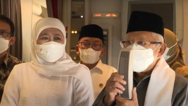 Wapres Ma'ruf Amin Melepas 449 Jemaah Haji Kloter Pertama Setelah Dua Tahun Ditunda