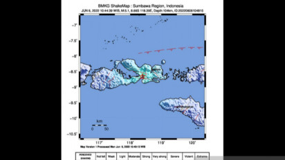 Gempa Magnitudo 5,1 Guncang Nusa Tenggara Barat