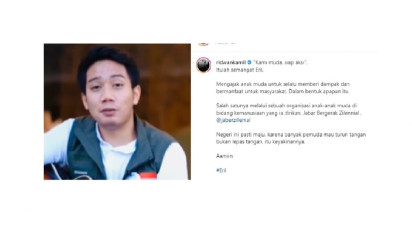 Ridwan Kamil Membagikan Semangat Eril yang Mengajak Anak Muda Memberi Dampak Untuk Masyarakat