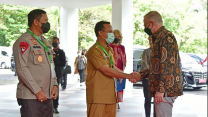 Momen Gubernur Sulsel Andi Sudirman Sulaiman Sambut PM Australia Anthony Albanese di Makassar