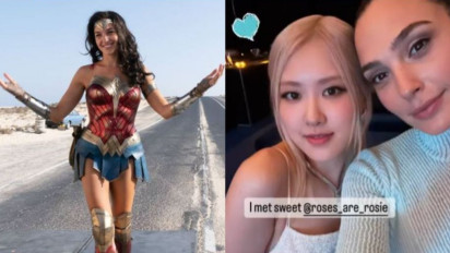 Bintang Film Wonder Woman, Gal Gadot Pamer Foto Bareng Rose Blackpink di London