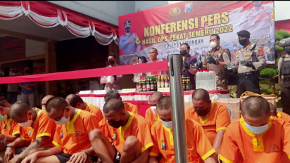 106 Orang Ditangkap Selama Operasi Pekat di Lamongan. Kasus Miras Mendominasi