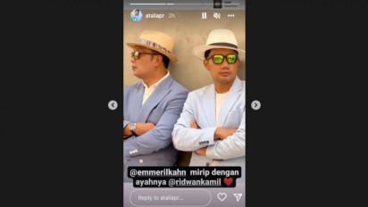 Atalia Praratya Unggah Foto Terakhir Eril dengan Ridwan Kamil Pakai Topi Fedora dan Outfit Senada: Emmeril Mirip Dengan Ayahnya