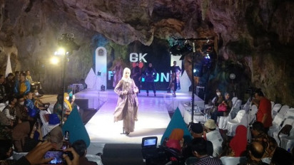 Gua Rancang Kencana Gunungkidul Disulap Jadi Panggung Fashion Show, Pejabat Daerah jadi Model Dadakan