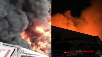 Ngeri, 9 Jam Kebakaran Gudang Berisi Barang Plastik di Kotim, Belum Padam