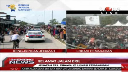 Bikin Merinding, Ribuan Warga Bersholawat Saat Mobil Jenazah Eril Melintas