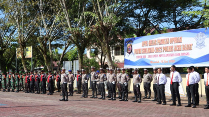 Ratusan Petugas Gabungan Gelar Apel Operasi Patuh Seulawah Tahun 2022