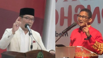 Survei Charta Politika: Ridwan Kamil dan Sandiaga Unggul Sebagai Cawapres