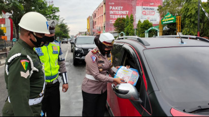 Sat Lantas Polres Dumai Tidak Bosan Sosialisasikan Tertib Berlalu Lintas Operasi Patuh Lancang Kuning 2022