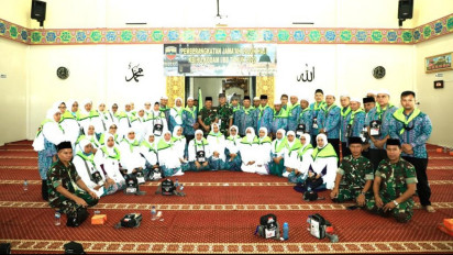 Komando Daerah Militer I/Bukit Barisan Berangkatan 48 Calon Haji ke Tanah Suci