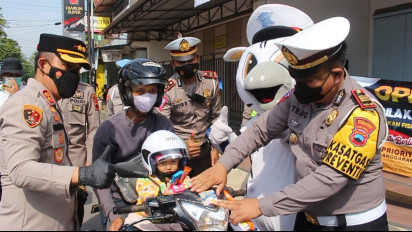 Operasi Patuh Candi, Polres Kebumen Telah Menindak 433 Pelanggar Lalu Lintas