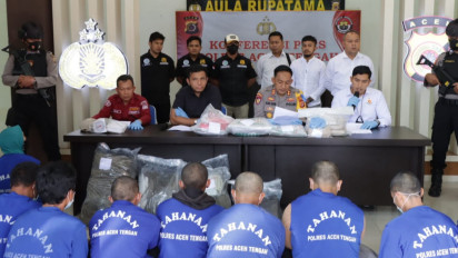 11 Orang Pengguna dan Pengedar Narkoba Diciduk Satnarkoba Polres Aceh Tengah