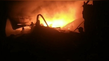 Penampakan Pabrik Kapas di Bandung Terbakar, 8 Unit Damkar Dikerahkan